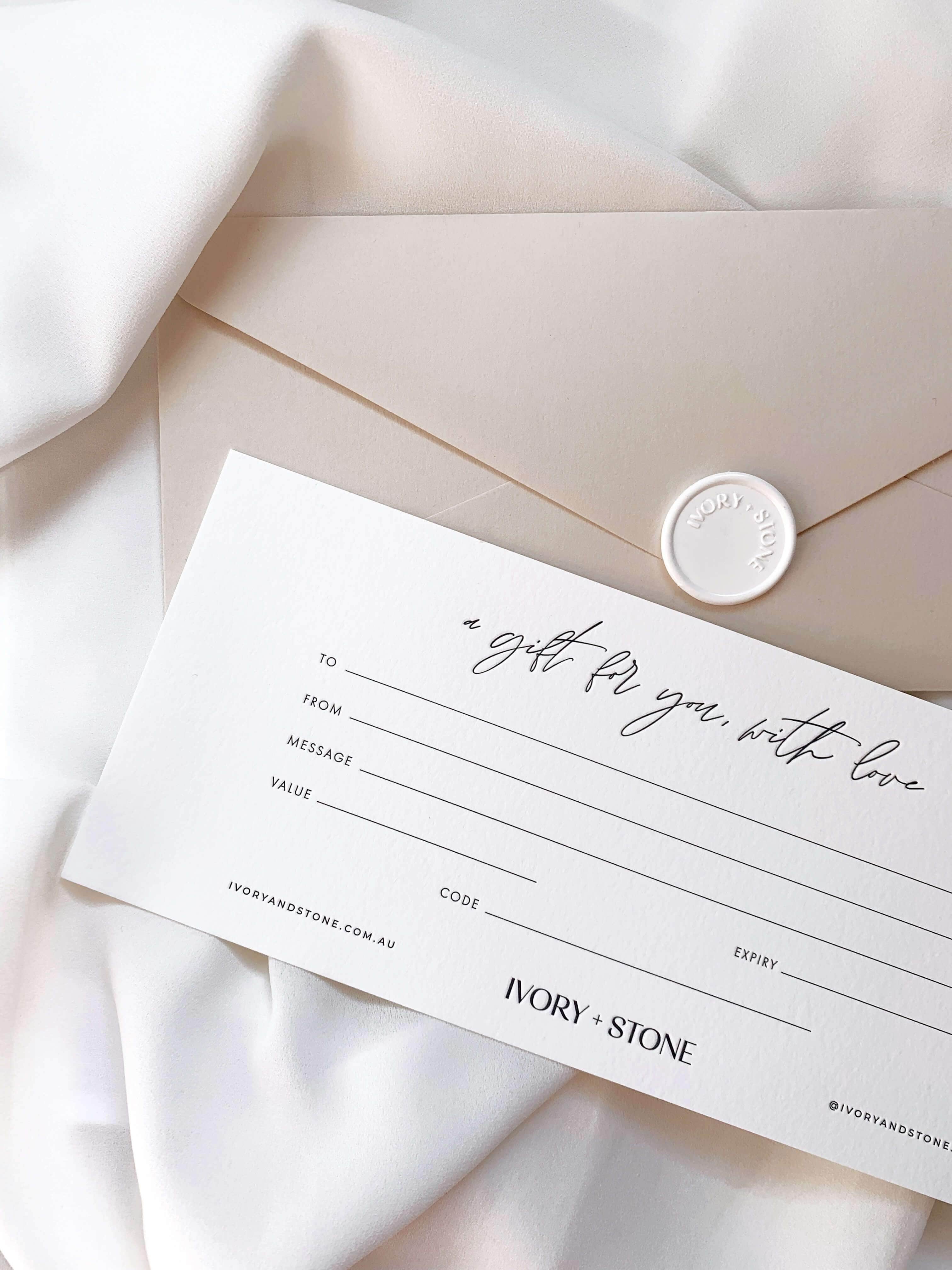 Gift Card Ivory and Stone