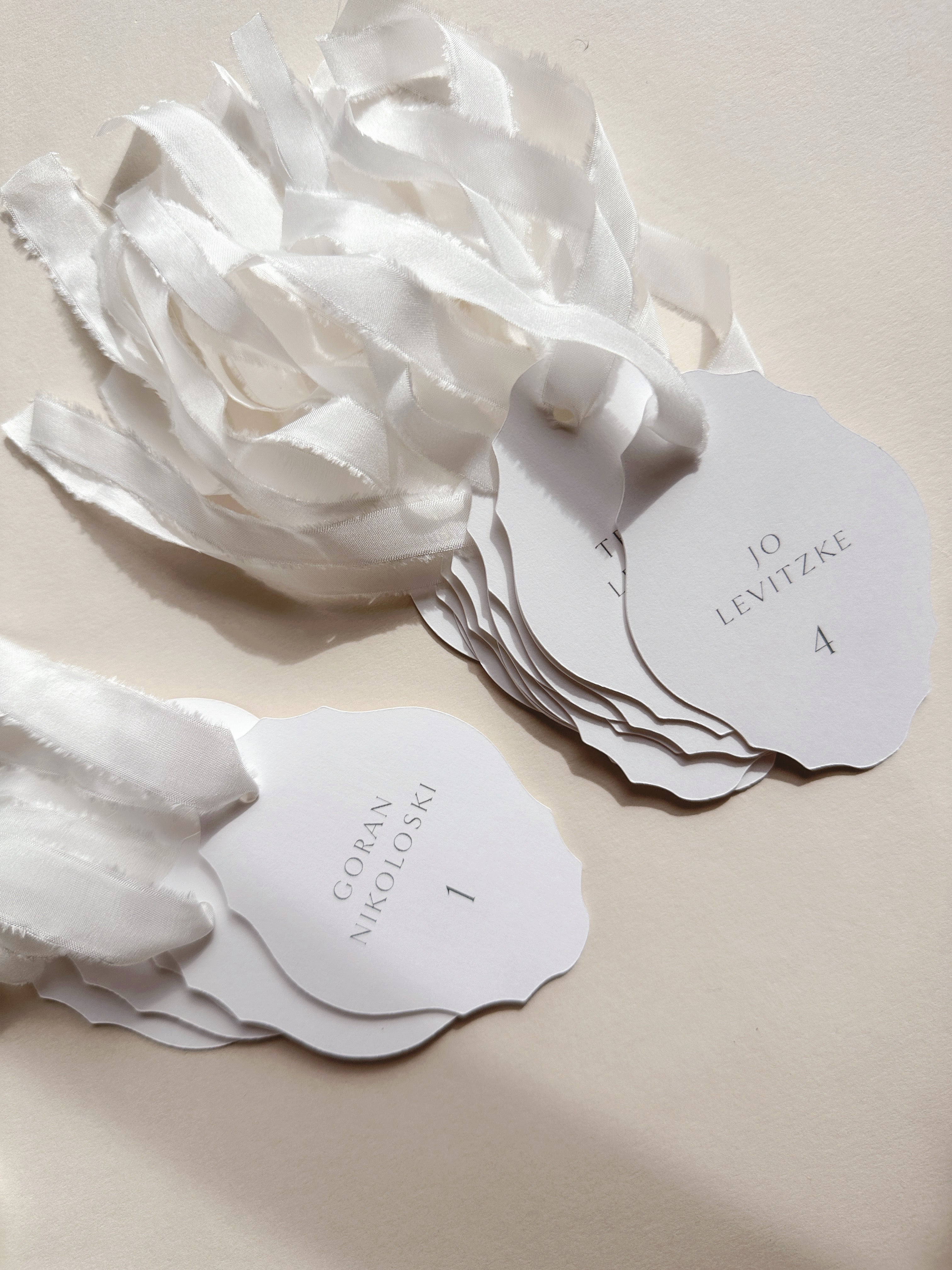 Scallop place cards Tutorial