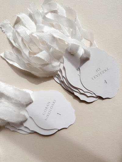 Scallop place cards Tutorial