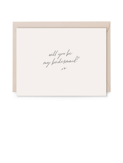 Will You Be My Bridesmaid Card- Letterpress