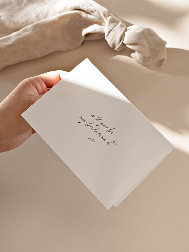 Will You Be My Bridesmaid Card- Letterpress
